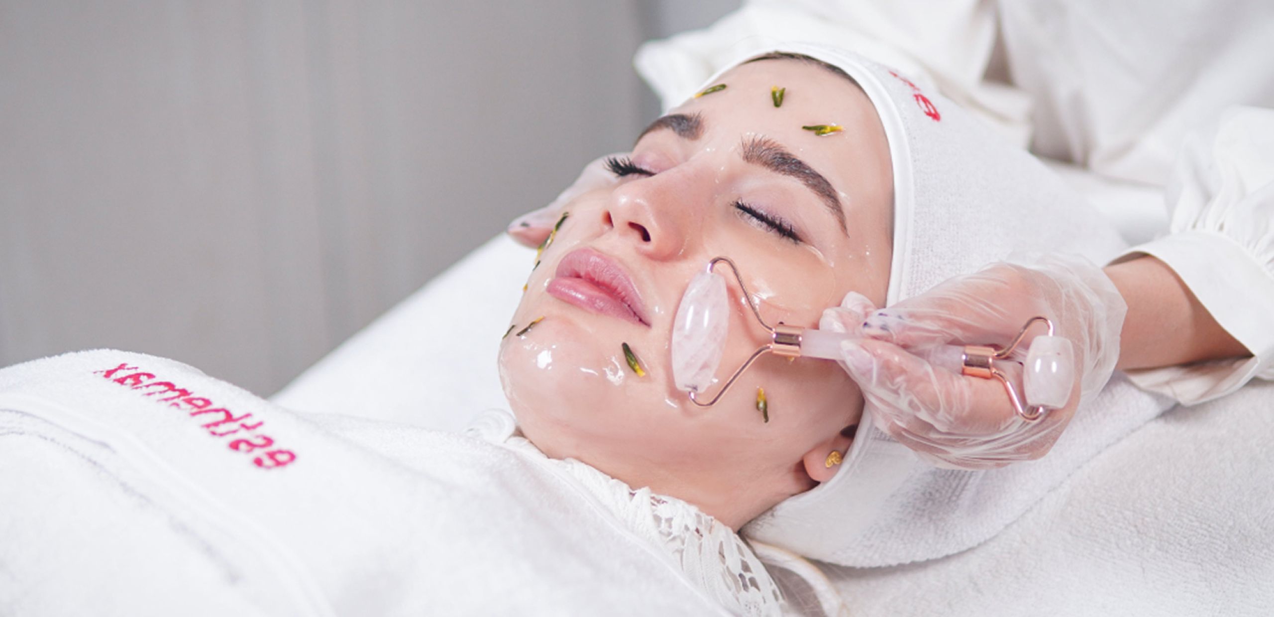 woman getting a facial